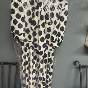 Black and White Polka Dot Bow-Tie Maxi Dress